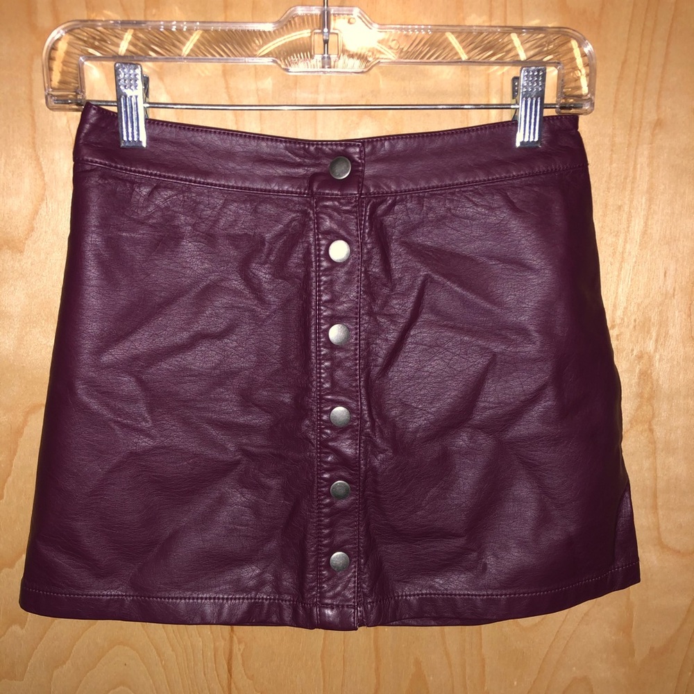 Faux leather skirt